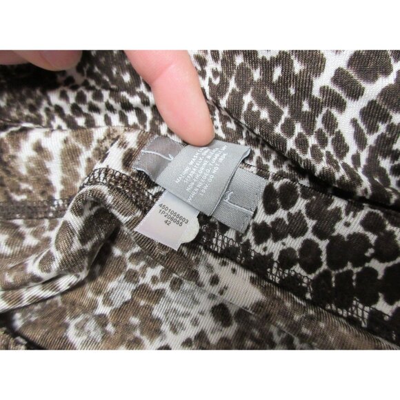 Chico's Travelers women's‎ 3/4 sleeve snake lizard print side tie blouse S - Picture 7 of 10